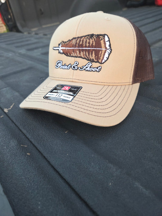 112 Khaki/coffee Turkey Feather